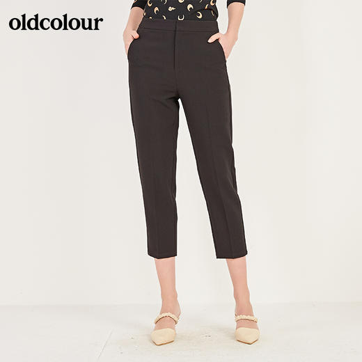 oldcolour春季简约修身显瘦气质百搭休闲九分小西裤女N12073235 商品图2