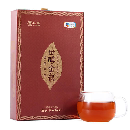 中粮-中茶安化黑茶金花茯茶手筑茯砖茶 茶叶礼盒甘醇金茯950g/盒/金花饱满/原产地直发 商品图4