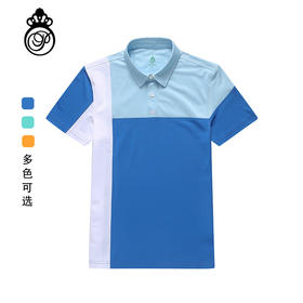 BLS-001A（PROSIMON高尔夫男款春夏短袖不对成拼接翻领Polo衫）