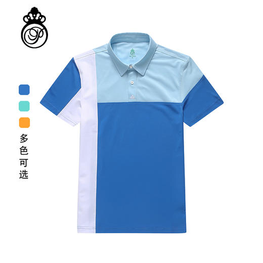 BLS-001A（PROSIMON高尔夫男款春夏短袖不对成拼接翻领Polo衫） 商品图0