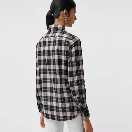 国内现货 Burberry巴宝莉女士黑粉格纹衬衫 单穿或搭配在里面都很漂亮，粉色格纹底 商品图2