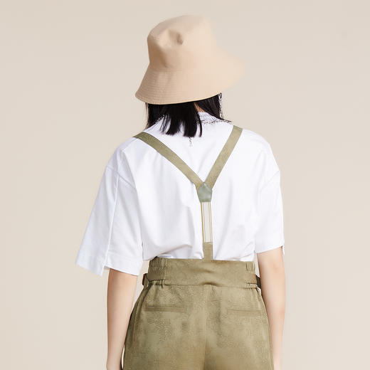 谜底2022春季新款时尚前卫PVC花朵宽松圆领短袖T恤女221MT0162 商品图2