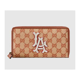 GUCCI 古驰 男士 LA Angels 贴片 GG 拉链钱包票夹 混色 547791 9Y9FT 9578