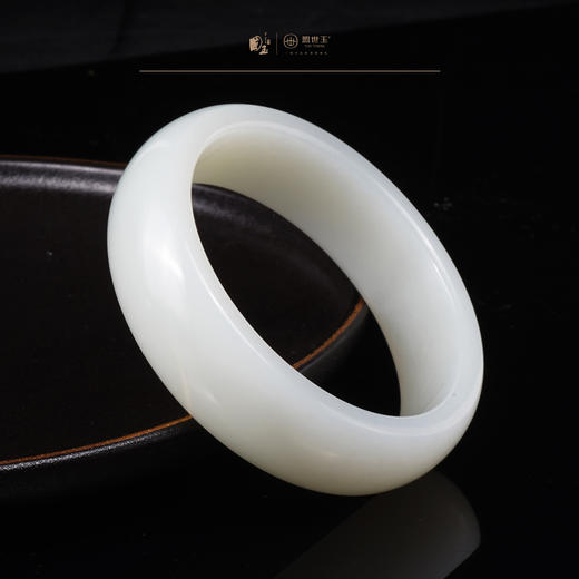 新疆国玉盟世玉和田玉白玉手镯圈口60【带证书·顺丰物流】 商品图2