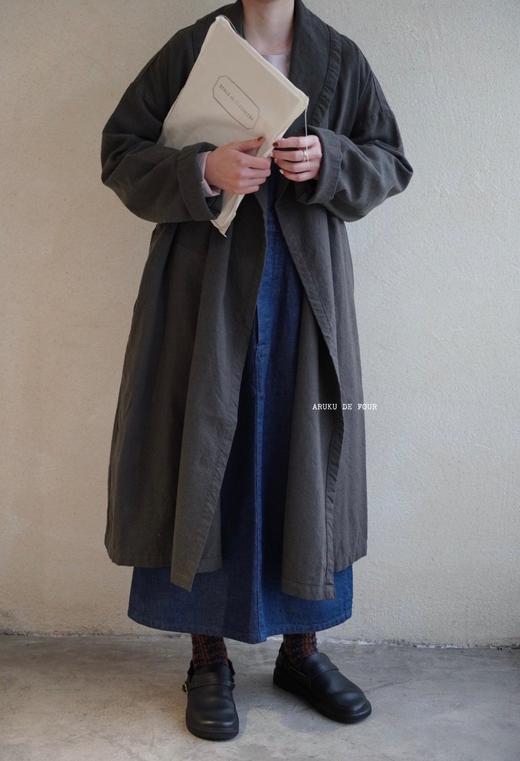 （4折）ORDINARY FITS 灰/黑长外套 商品图0