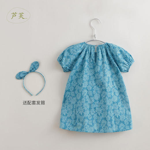 【马克珍妮 芦芙系列】2022年夏装新款 女童矢车菊连衣裙220671 商品图2