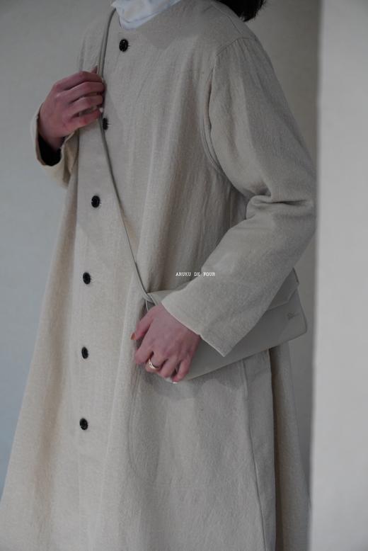 （4折）FRANCESCA AMAM LABEL军绿/米白/黑圆领中长外套 商品图10