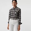 国内现货 Burberry巴宝莉女士黑粉格纹衬衫 单穿或搭配在里面都很漂亮，粉色格纹底 商品缩略图4