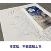 【无步骤】李长白竖幅工笔花鸟画白描底稿-荷花《并蒂莲》LB02 商品缩略图2