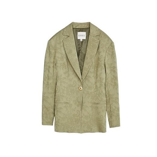 谜底2022春新款高端系列复古时尚宽肩窄腰西服外套女221GW0098 商品图4