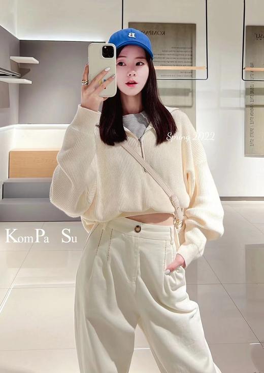 卡帕苏慵懒风短款针织衫 K117007 商品图0