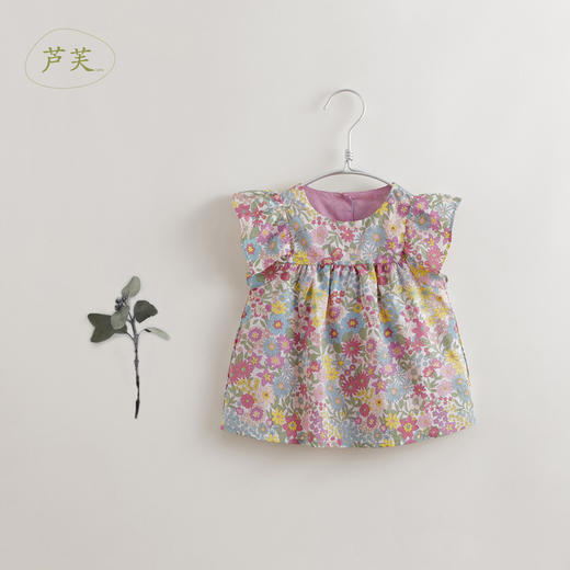 【马克珍妮 芦芙系列】夏装新款 女童清新碎花小衫220885 商品图3