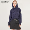 oldcolour春季宽松A字型可收紧前短后长长袖连帽卫衣女N12023237 商品缩略图1