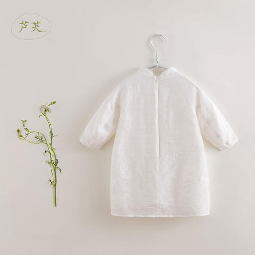 【打折】【马克珍妮 中国风】夏装新款女童麻料提花O型连衣裙220502 商品图3