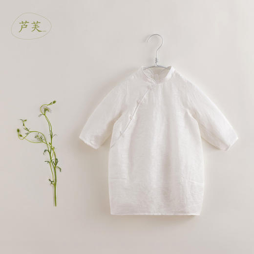 【打折】【马克珍妮 中国风】夏装新款女童麻料提花O型连衣裙220502 商品图2