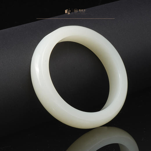 新疆国玉盟世玉和田玉白玉手镯圈口57.2【带证书·顺丰物流】 商品图2