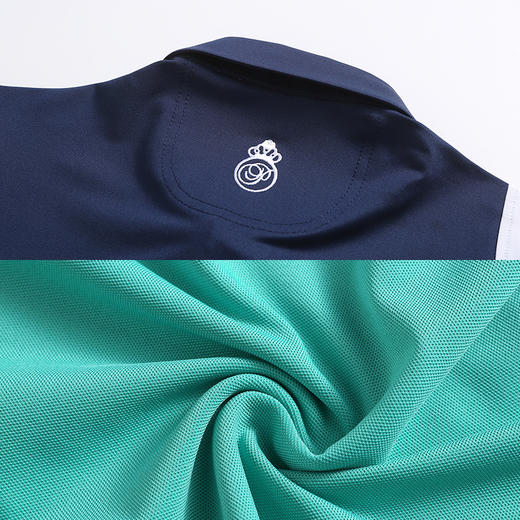 BLS-001B（PROSIMON高尔夫男款春夏短袖不对成拼接翻领Polo衫） 商品图4