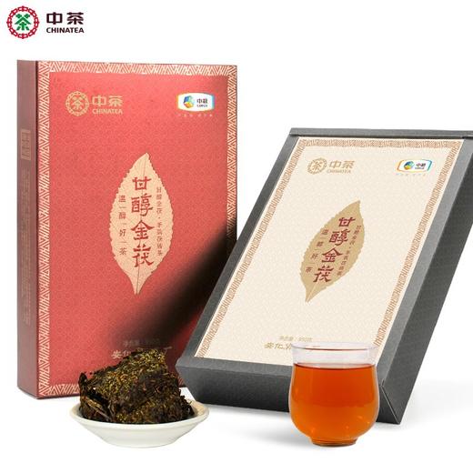 中粮-中茶安化黑茶金花茯茶手筑茯砖茶 茶叶礼盒甘醇金茯950g/盒/金花饱满/原产地直发 商品图0