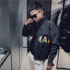 网红痞帅炸街外套男精神小伙韩版潮流个性帅气百搭夹克春秋装上衣休闲韩版修身夹克 商品缩略图4
