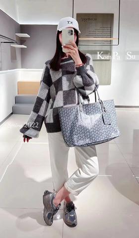 卡帕苏棋盘格毛织衫 K127030