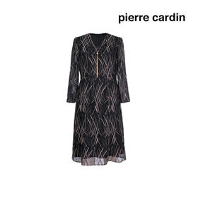 皮尔卡丹女装秋季新款时尚淑女知性优雅连衣裙P1305E1924J0
