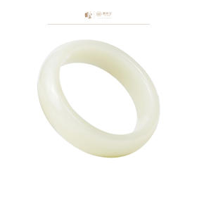 新疆国玉盟世玉和田玉白玉手镯圈口56.9【带证书·顺丰物流】