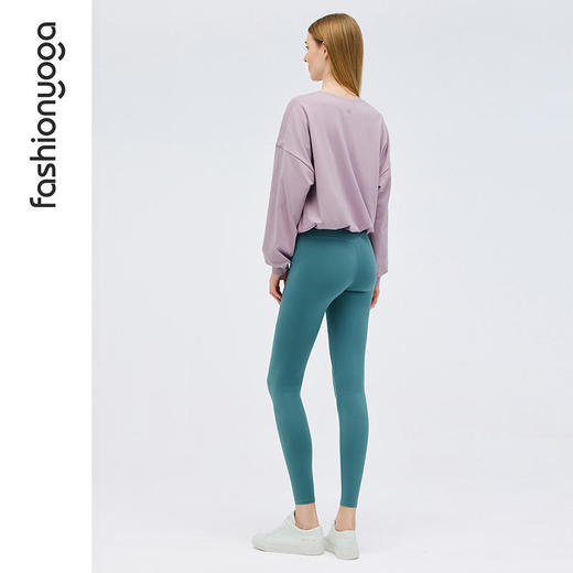 凡圣瑜伽卫衣女新款运动休闲百搭纯色简约气质宽松套头上衣F12804 商品图13