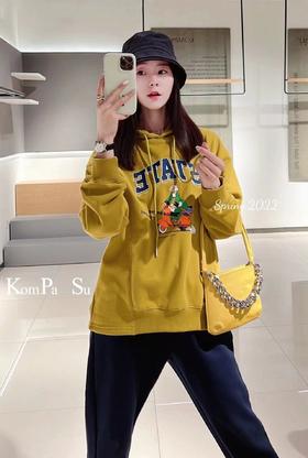 卡帕苏亮色卡通图案帽衫 K111110