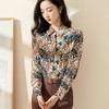 剩S 米思阳2025秋季新款时尚复古气质印花女式衬衫长袖直筒上衣0351 商品缩略图4
