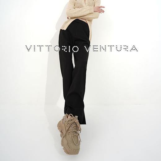 预售|VITTORIO VENTURA薇薇燃 牛皮纯色气垫厚底老爹鞋（默认顺丰到付 联系客服报销） . 潮快闪[福利品] 商品图1