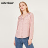 oldcolour春季口袋半开领休闲OL气质百搭长袖衬衫女N12013267 商品缩略图4