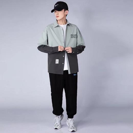 长袖衬衫男士2022秋季新款韩版潮流宽松休闲工装商务上衣男 商品图1