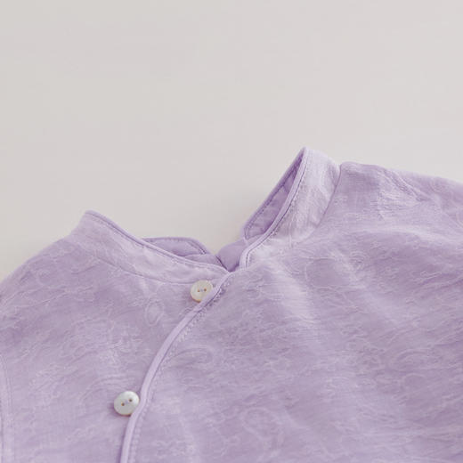 【打折】【马克珍妮 中国风】夏装新款女童麻料提花O型连衣裙220502 商品图4