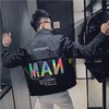网红痞帅炸街外套男精神小伙韩版潮流个性帅气百搭夹克春秋装上衣休闲韩版修身夹克 商品缩略图1