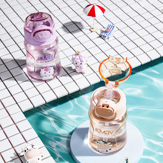 alljoint夏威夷系列吸管杯380ml  Tritan材质 不含PBA 婴幼儿可用，不漏水不呛水，可拆卸大口径，好清洁 商品图1