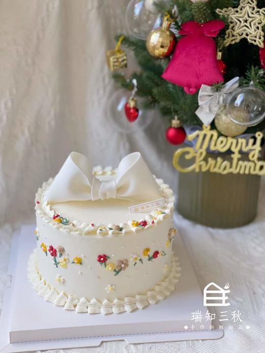 碎花白蝴蝶结 商品图0