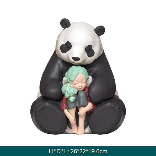 【米舍】白夜童话熊猫听月北欧风电视柜摆件 商品图0