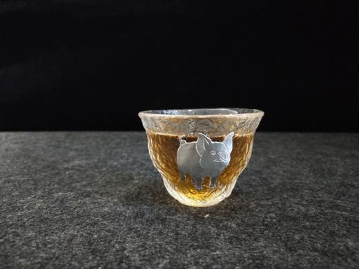 华艺银坊 诸事大吉四件套 家用茶具客用茶具 水晶玻璃杯 加纯银990 商品图1
