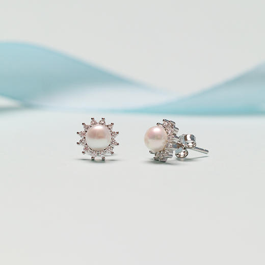 美裕 沐阳】银925淡水珍珠耳钉5-6mm白 104988 商品图2