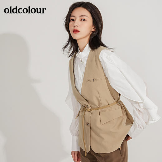 oldcolour春季新品简约帅气百搭休闲外穿马甲女GN11032616 商品图2