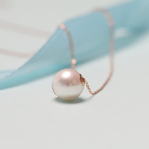 【好运】金18k海水珍珠吊珠链8.5-9mm白新106333 原99221 商品图3