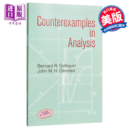 预售 【中商原版】Counterexamples in Analysis 豆瓣阅读 英文原版 数学分析中的反例 Bernard R. Gelbaum and John M. H. Olmsted 商品图0