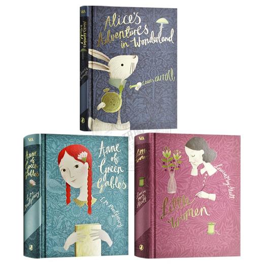 企鹅经典V&A收藏系列3册套装英文原版 Anne of Green Gables Little Women 绿山墙的安妮小妇人爱丽丝梦游仙境 精装儿童文学小说书 商品图1