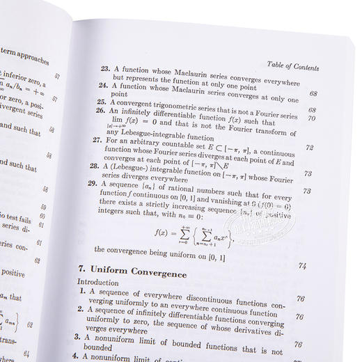 预售 【中商原版】Counterexamples in Analysis 豆瓣阅读 英文原版 数学分析中的反例 Bernard R. Gelbaum and John M. H. Olmsted 商品图3