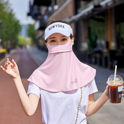 夏季冰丝防晒面罩面纱女全脸罩开车薄款透气防紫外线遮阳 商品图4