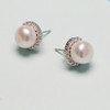 美裕【回响】银925淡水珍珠耳钉8-9mm白104189 商品缩略图3