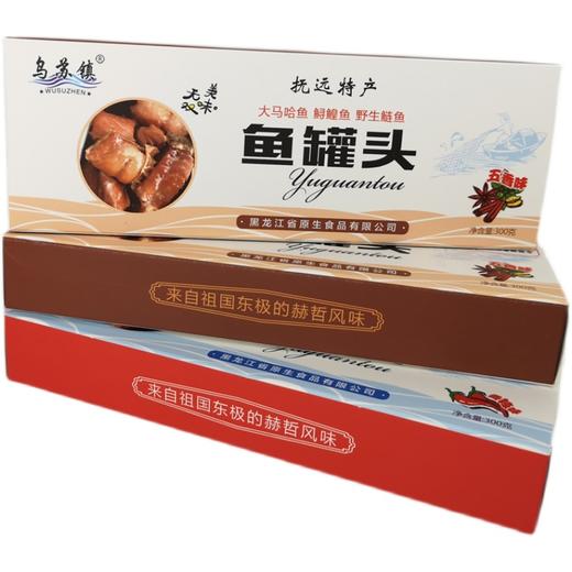 乌苏镇 鱼罐头组合（大马哈鱼、鲟鳇鱼、鲢鱼）#100g/罐*3 商品图3