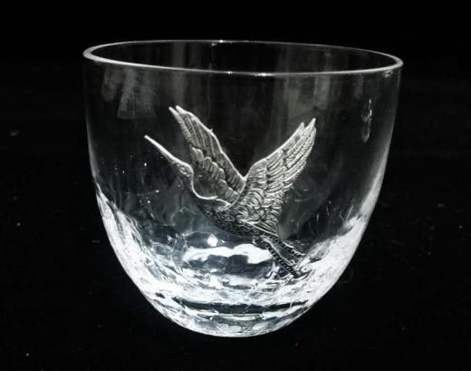 华艺银坊 鹤鸣八件套（小鹤版）家用茶具客用茶具 水晶无铅玻璃杯 加纯银990 商品图2
