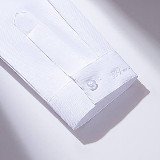 【专柜定制刺绣款】罗蒙春夏女装长袖衬衫女士正装商务通勤百搭纯色棉质衬衣 商品图5