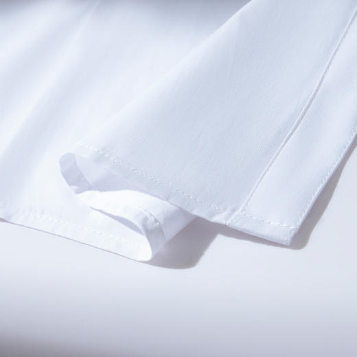 【专柜定制刺绣款】罗蒙春夏女装长袖衬衫女士正装商务通勤百搭纯色棉质衬衣 商品图6